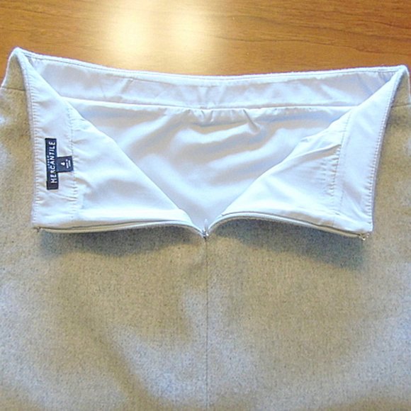 J Crew Mercantile Wool Oatmeal Pencil Mini Skirt Size 4 - 6 - Picture 9 of 11